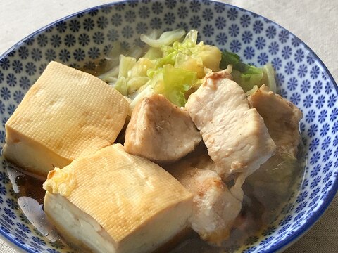 鶏肉とキャベツのすき焼き煮